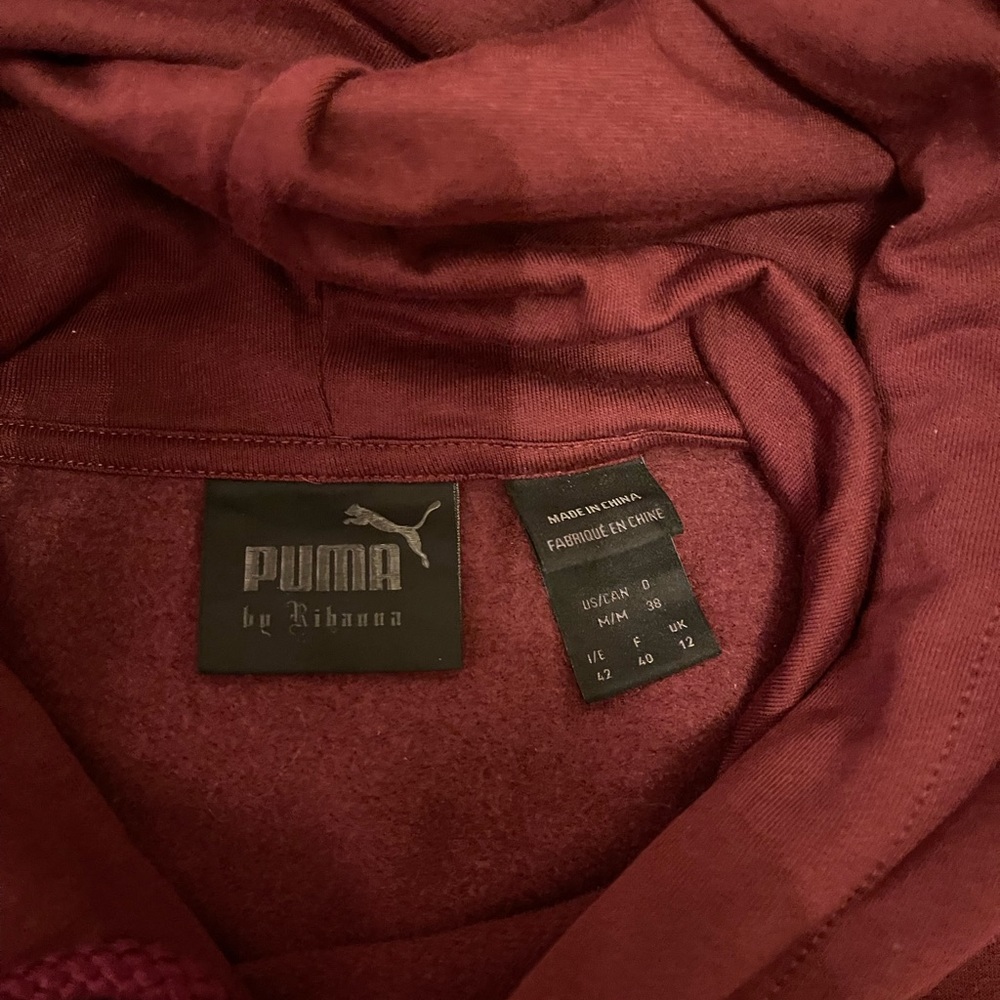 Fenty Puma by Rihanna Burgundy Laced Fenty University Hoodie
